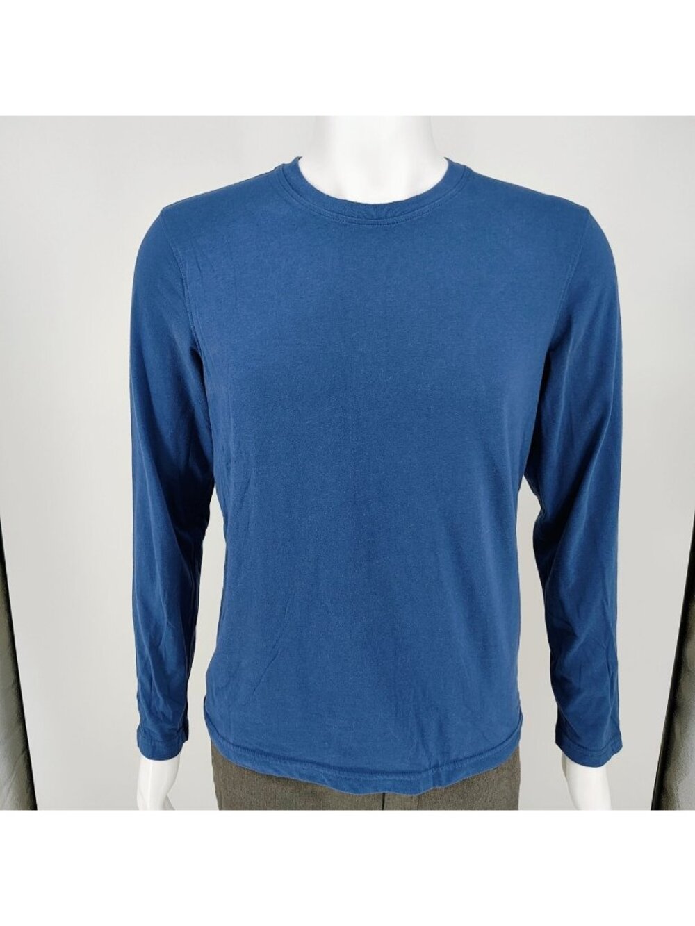 Sonoma Goods For Life Mens Blue Heather Cotton/Poly Long Sleeve Pajama Top (S)